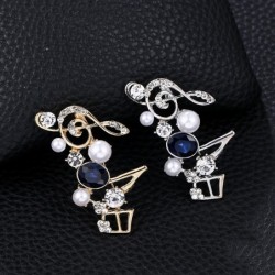 Crystal musical notes - elegant broochBrooches