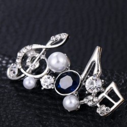Crystal musical notes - elegant broochBrooches