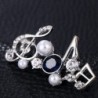 Crystal musical notes - elegant broochBrooches