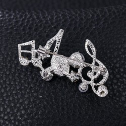 Crystal musical notes - elegant broochBrooches