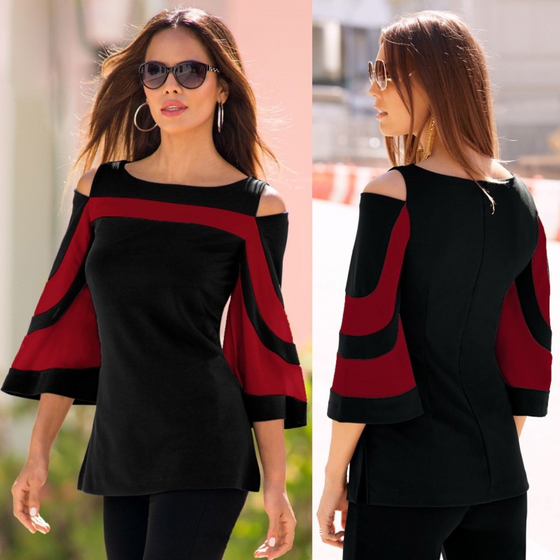 Off-shoulder blouse - long sleeve tunicBlouses & shirts Off-shoulder blouse - long sleeve tunicBlouses & shirts