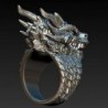 Stainless steel ring with a dragon head - Punk / Gothic styleRings