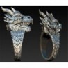 Stainless steel ring with a dragon head - Punk / Gothic styleRings