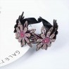 Floral hair clip - bun maker - claw - with sparkling rhinestonesHair clips
