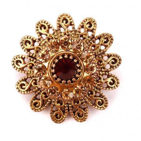 Vintage crystal flowers - antique broochBrooches