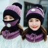 3 in 1 - knitted beanie / face mask / scarf - warm winter setMouth masks