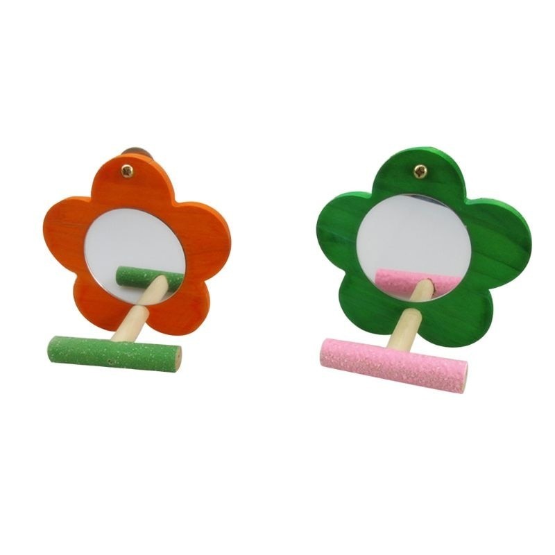 Flower shaped mirror - with bench - birds toyBirds