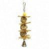 Hanging toy for birds - with natural straw flowersBirds