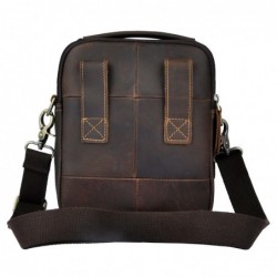 Leather shoulder / crossbody bag - with zippers / pocketsBags