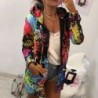 Jacket with hood - bomber - windbreaker - with pockets / zipper - colourful printJackets