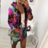 Jacket with hood - bomber - windbreaker - with pockets / zipper - colourful printJackets