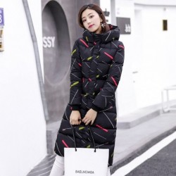 Warm / long down winter jacket with hood and zipperJackets