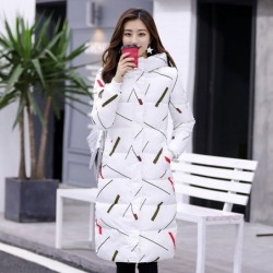 Warm / long down winter jacket with hood and zipperJackets