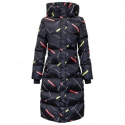 Warm / long down winter jacket with hood and zipperJackets