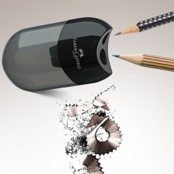 Pencil sharpener - with single / double hole - transparentPencil sharpeners
