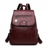 Leather backpack - with hand strap / zippersBackpacks
