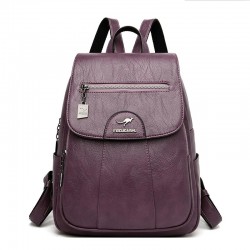 Leather backpack - with hand strap / zippersBackpacks