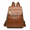 Leather backpack - with hand strap / zippersBackpacks