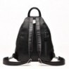 Fashionable leather backpack - with a metal front buckleBackpacks