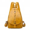 Trendy backpack - front zippers / buckle - wax leatherBackpacks