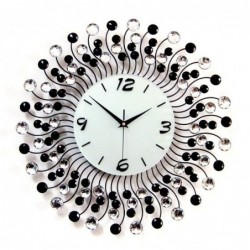 Modern iron wall clock - with crystal decoration - 36cm / 50cmClocks