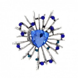 Stylish flower brooch - with glass crystalsBrooches