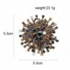 Vintage round flower - brooch with crystalsBrooches
