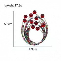 Vintage flower brooch - with colorful crystalsBrooches