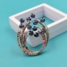 Vintage flower brooch - with colorful crystalsBrooches