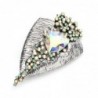 Vintage geometric brooch - with crystalsBrooches