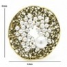 Vintage pearl flower - round broochBrooches