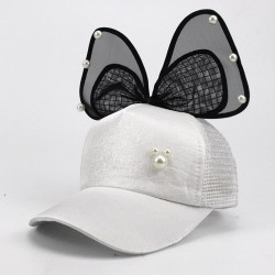 Kids baseball cap - snapback with bow / pearls / meshHats & caps