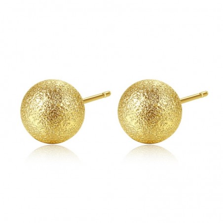 Gold metal ball - stud earringsEarrings