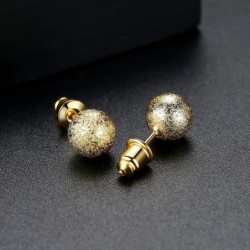 Gold metal ball - stud earringsEarrings