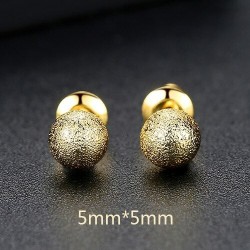 Gold metal ball - stud earringsEarrings