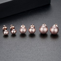 Rose gold metal ball - stud earringsEarrings