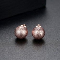 Rose gold metal ball - stud earringsEarrings