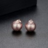 Rose gold metal ball - stud earringsEarrings