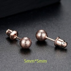 Rose gold metal ball - stud earringsEarrings
