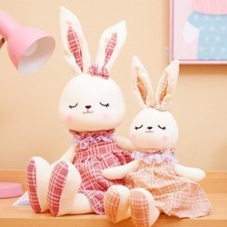 Rabbit in checkered dress - stuffed toy / dollCuddly toys