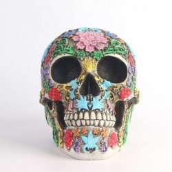 Skull statue - with floral carving - Halloween decorationHalloween & Party