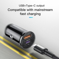 Mini - USB car phone charger - quick charge QC3.0 / PD 3.0 - type-CInterior accessories