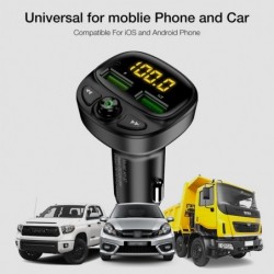 Car charger - dual USB - Bluetooth - wireless - FM - MP3 - TF card - hands-freeInterior accessories