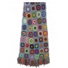 Handmade crochet scarf - with flowers - with tasselsScarves