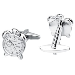 Alarm clock shaped cufflinks - stainless steelCufflinks