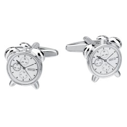 Alarm clock shaped cufflinks - stainless steelCufflinks