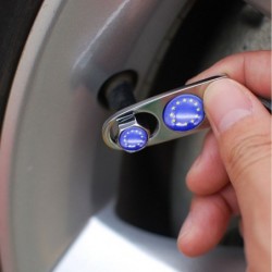 Car valve caps - anti theft - EU emblem - 5 piecesWheel parts