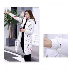 Warm / long down winter jacket with hood and zipperJackets
