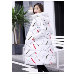 Warm / long down winter jacket with hood and zipperJackets