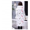 Warm / long down winter jacket with hood and zipperJackets